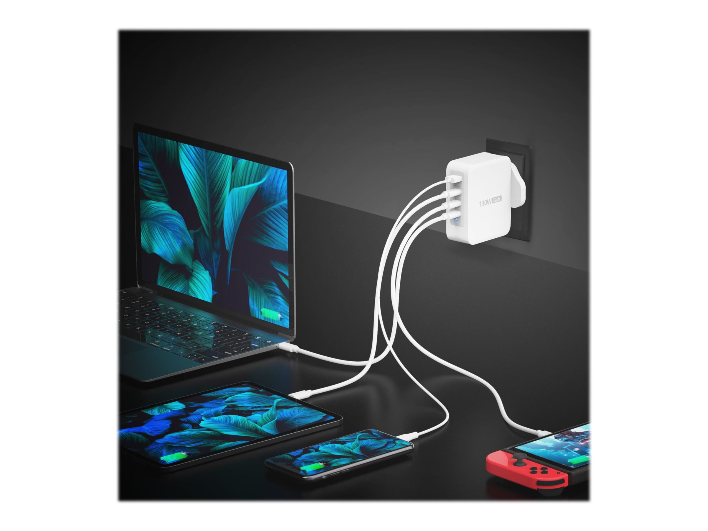 Image of j5create JUP43130 power adapter - USB Type A, 3 x USB-C - 130 Watt