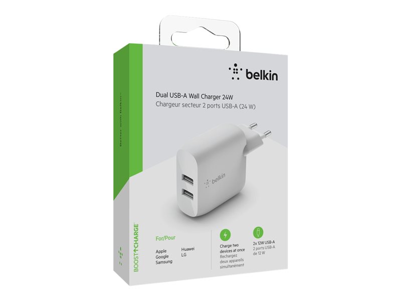 BELKIN Charge Secteur USB-A. 2 ports