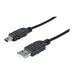 USB-A to Mini-USB Cable, 1.8m, Male to Male, Black