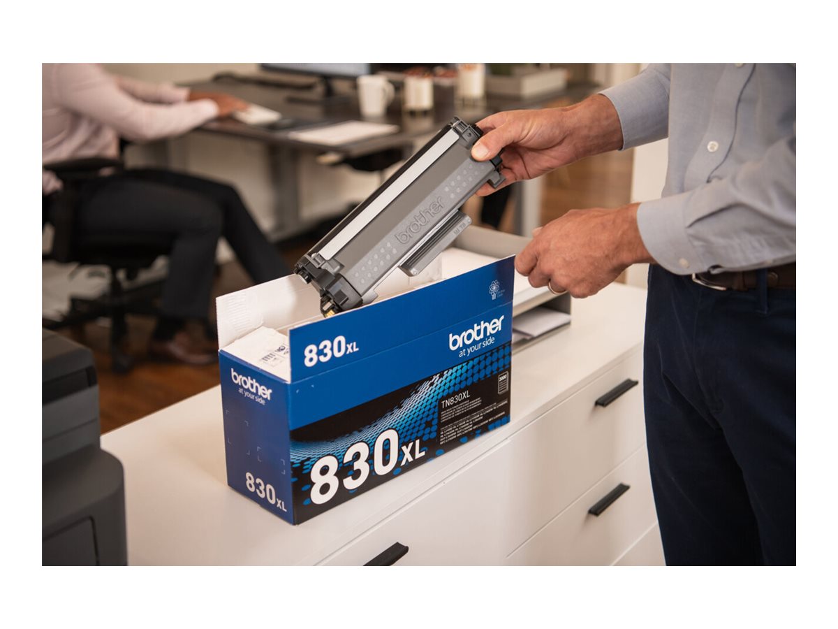 Brother High Yield Toner Cartridge - Black - TN830XL