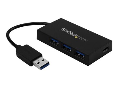 StarTech.com 4 Port USB 3.0 Hub, USB Type-A Hub with 1x USB-C & 3x USB-A Ports (SuperSpeed 5Gbps), USB Bus Powered, USB 3.1/USB 3.2 Gen 1 Adapter Hub, Portable USB Hub for Laptop/Desktop