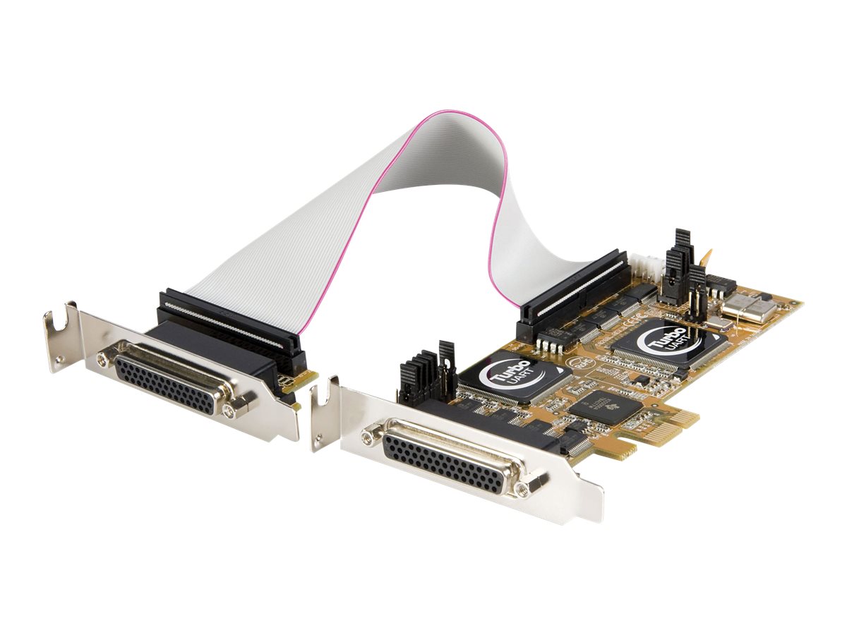 Startech Replaced by PEX8S1050LP 8 Port PCI Express Low Profile RS-232 Serial Adapter Card Product shot Back 78850