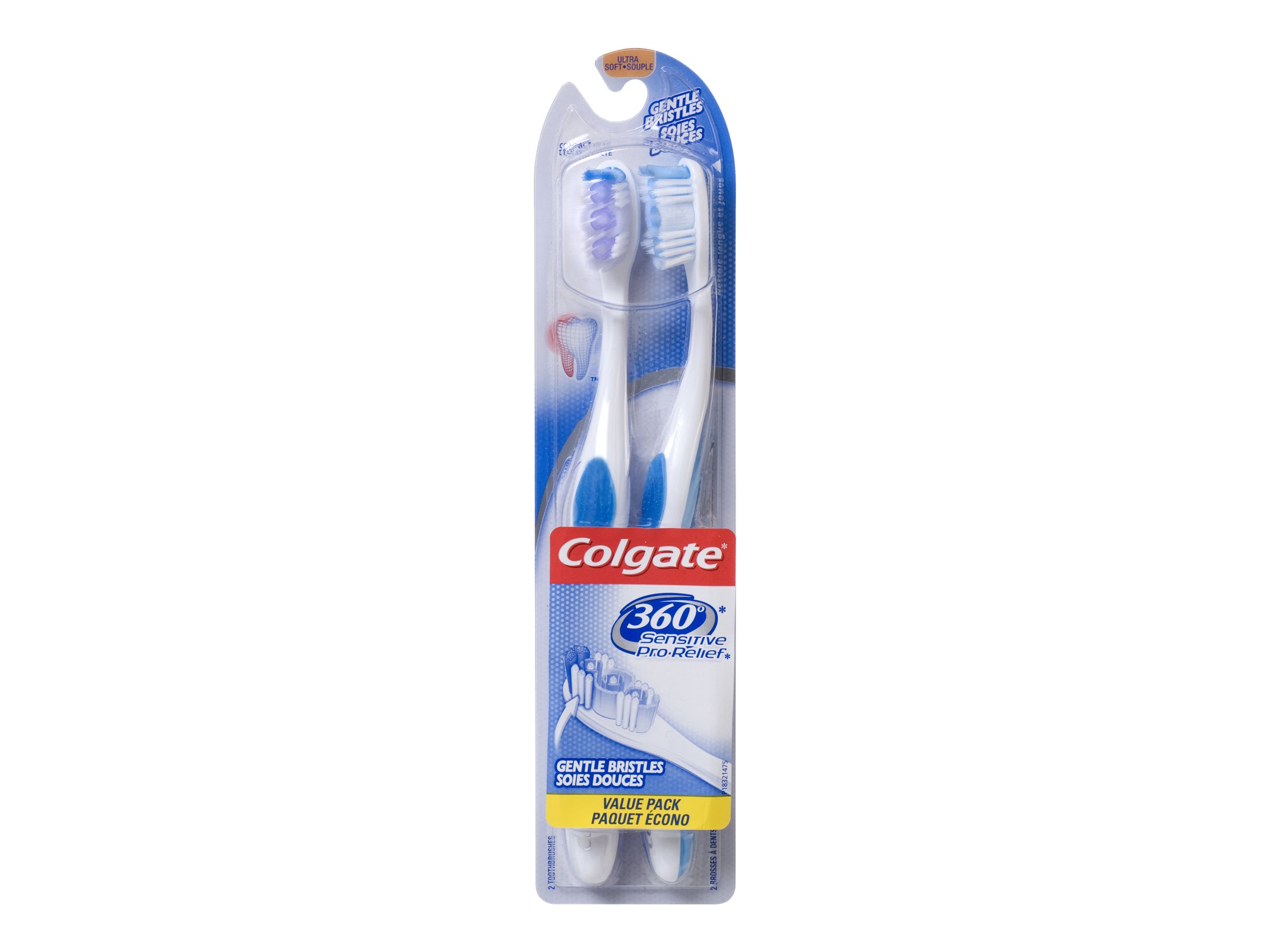 Colgate 360 Sensitive Pro-Relief Toothbrush - Ultra Soft - 2 pack