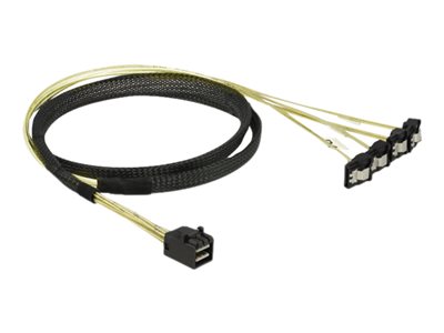 DELOCK SAS-Kabel MiniSAS HD SFF-8643 > 4xSATA 7Pin gew. 1.0m - 85685