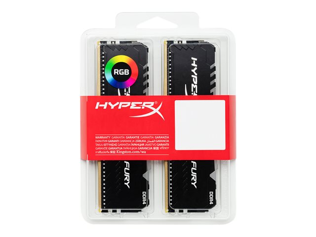 HyperX FURY RGB - DDR4 - kit - 16 GB: 2 x 8 GB - DIMM 288-pin