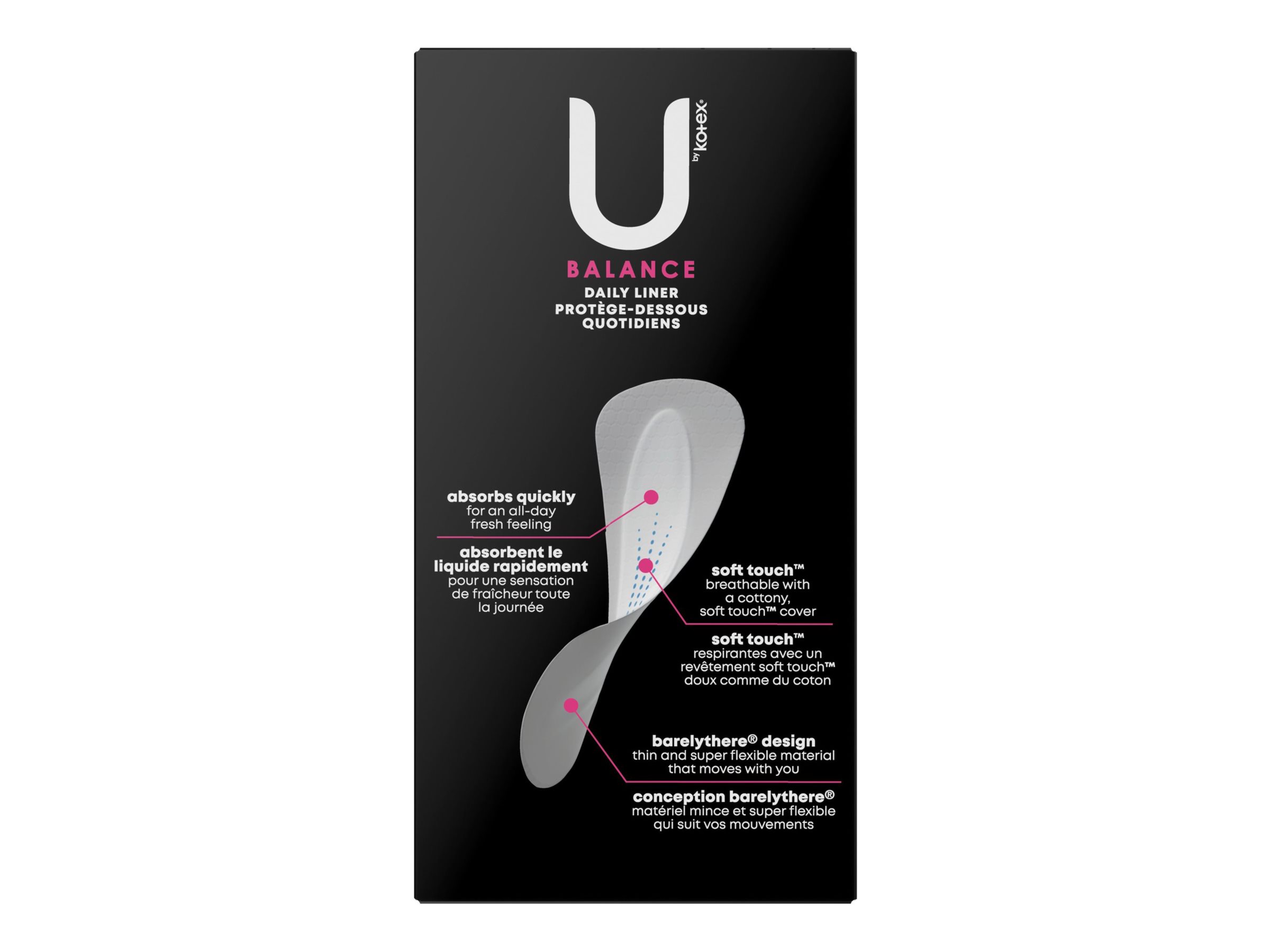 U by Kotex Balance Daily Wrapped Regular Length Panty Liners - Light Absorbency - 150s