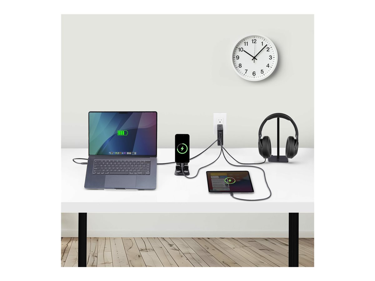 StarTech.com 140W USB-C Wall Charger, USB-C/USB-A, PD GaN Power Adapter síťový adaptér - technologie GaN - USB, 3 x USB-C - 140 Watt – foto 9