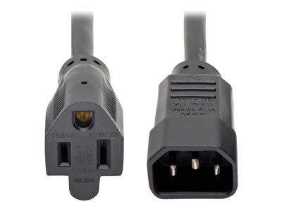 Eaton Tripp Lite Series NEMA 5-15R to C14 Computer AC Power Cable