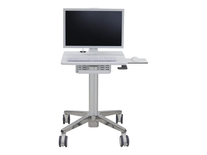 Ergotron Lean WOW SV10 chariot - service lger - pour cran LCD/clavier/souris - blanc, aluminium
