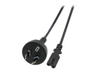 MicroConnect Strøm IEC 60320 C7 Strøm, Australien 2-pin (male) Sort 1.8m Strømkabel