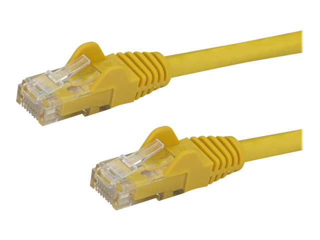 Image of StarTech.com 3m CAT6 Ethernet Cable, 10 Gigabit Snagless RJ45 650MHz 100W PoE Patch Cord, CAT 6 10GbE UTP Network Cable w/Strain Relief, Yellow, Fluke Tested/Wiring is UL Certified/TIA - Category 6 - 24AWG (N6PATC3MYL) - patch cable - 3 m - yellow