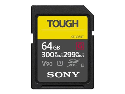Sony SF-G series TOUGH SF-G64T - flash memory card - 64 GB - SDXC UHS-II