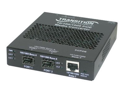 10/100/1000B-TX POE  TO 1000B-SX MM SC SW- NA