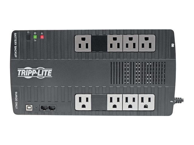 Tripp Lite AVR Series 120V 550VA 300W 50/60Hz Ultra-Compact Line-Interactive UPS with USB port - UPS - AC 120 V - 300 Watt - 550 VA - 1-phase - output connectors: 8