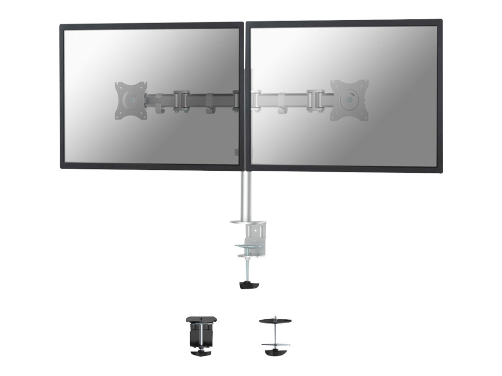 NEOMOUNTS Flat Desk Mount 2 screens Silv
