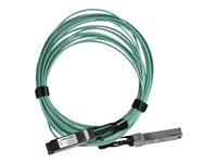 Startech MSA Uncoded Compatible 10m/32.8ft 40G QSFP+ to QSFP+ AOC Cable, 40 GbE QSFP+ Active Optical Fiber, 40 Gbps QSFP Plus/Transceiver Module Cable, 40GE QSFP+ Active Optical Cable - Lifetime Warranty (QSFP40GAO10M) - 40GBase direct attach cable - 10 m - 10 m - black
