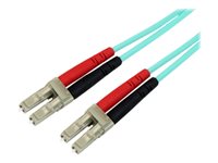 StarTech.com 2m Fiber Optic Cable - 10 Gb Aqua - Multimode Duplex 50/125 - LSZH - LC/LC - OM3 - LC to LC Fiber Patch Cable - 