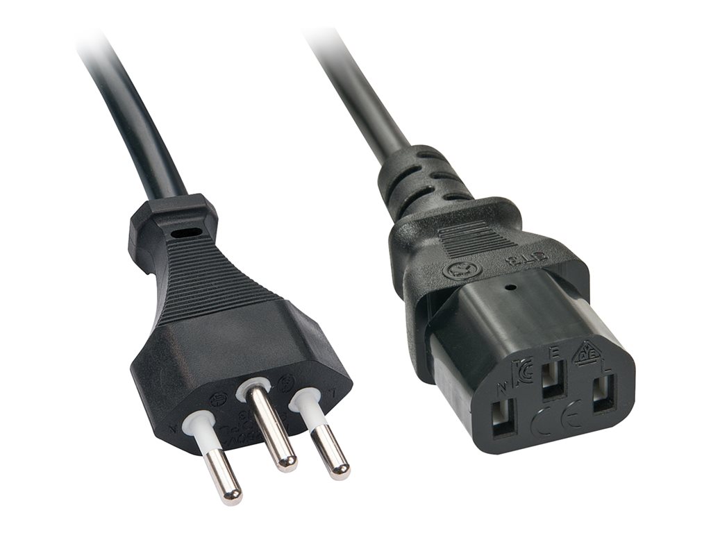 LINDY 0.7m Swiss IEC-Power Cable