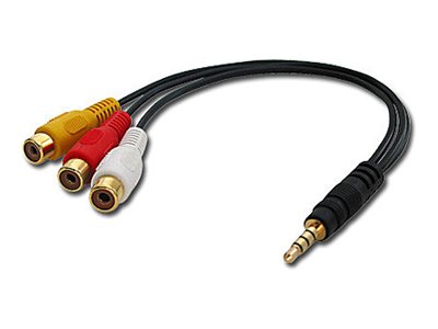Lindy adaptateur audio/vido - vido / audio composite - 25 cm