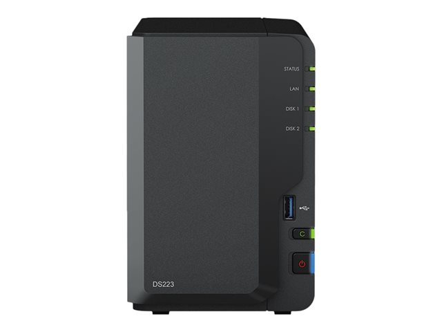 Synology Disk Station DS223 - NAS-Server - 2 Sch?chte - SATA 6Gb/s - RAID RAID 0, 1, JBOD - RAM 2 GB