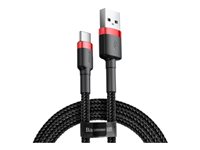 Baseus Cafule USB 2.0 USB Type-C kabel 2m Sort