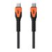 UAG Rugged Charging Cable USB-C to USB-C 5ft- Black/Orange