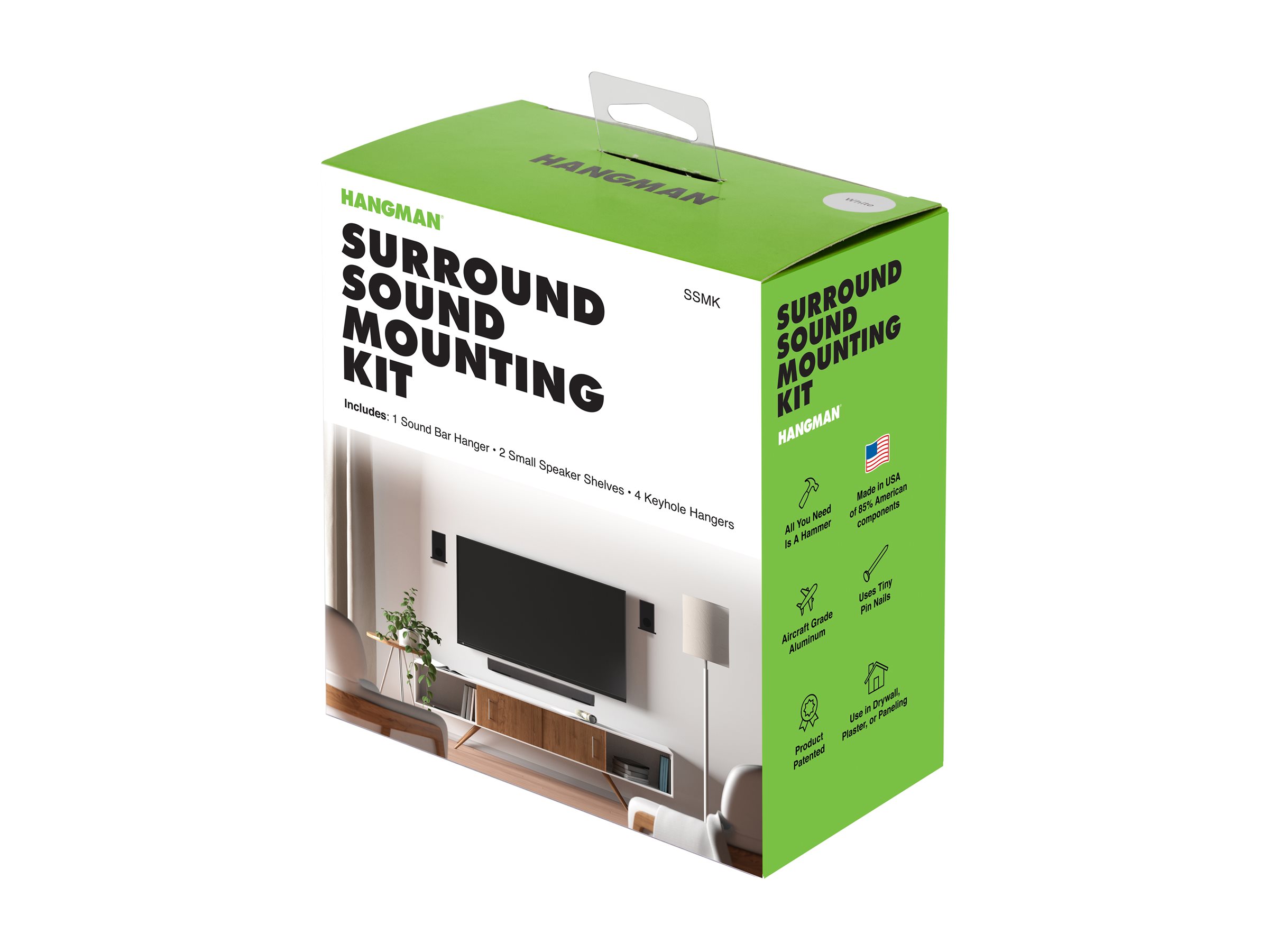 Hangman Surround Sound Mounting Kit - Black - HANGSSMK