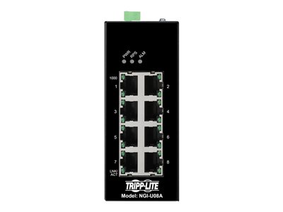 Eaton Tripp Lite series 8-Port Unmanaged Industrial Gigabit Ethernet Switch