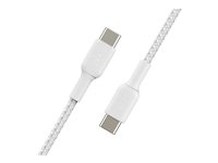 BELKIN Câble tressé USB-C USB-C 1m blanc