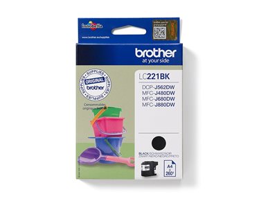 BROTHER LC221BK ink black 300 pages Verbrauchsmaterialien - Tinte