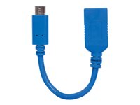 Manhattan USB-C to USB-A Cable, 15cm, Male to Female, 5 Gbps (USB 3.2 Gen1 aka USB 3.0), 3A (fast charging), SuperSpeed USB, 
