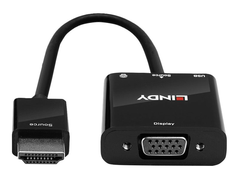 Convertisseur HDMI vers VGA & Audio Connecte une source HDMI à un affichage VGA