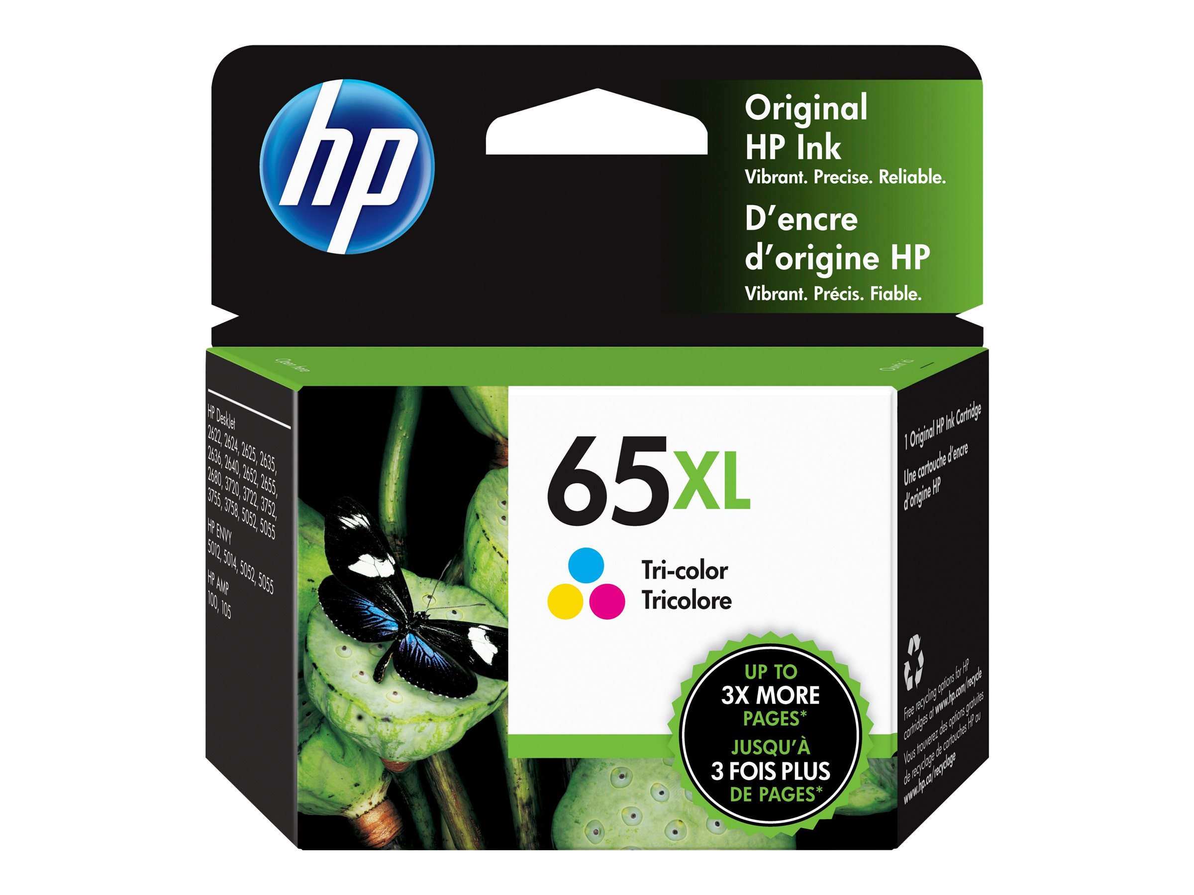 HP 65XL High Yield colour (cyan magenta yellow) original DesignJet ink Usage / lifestyle Multi-angle 72520