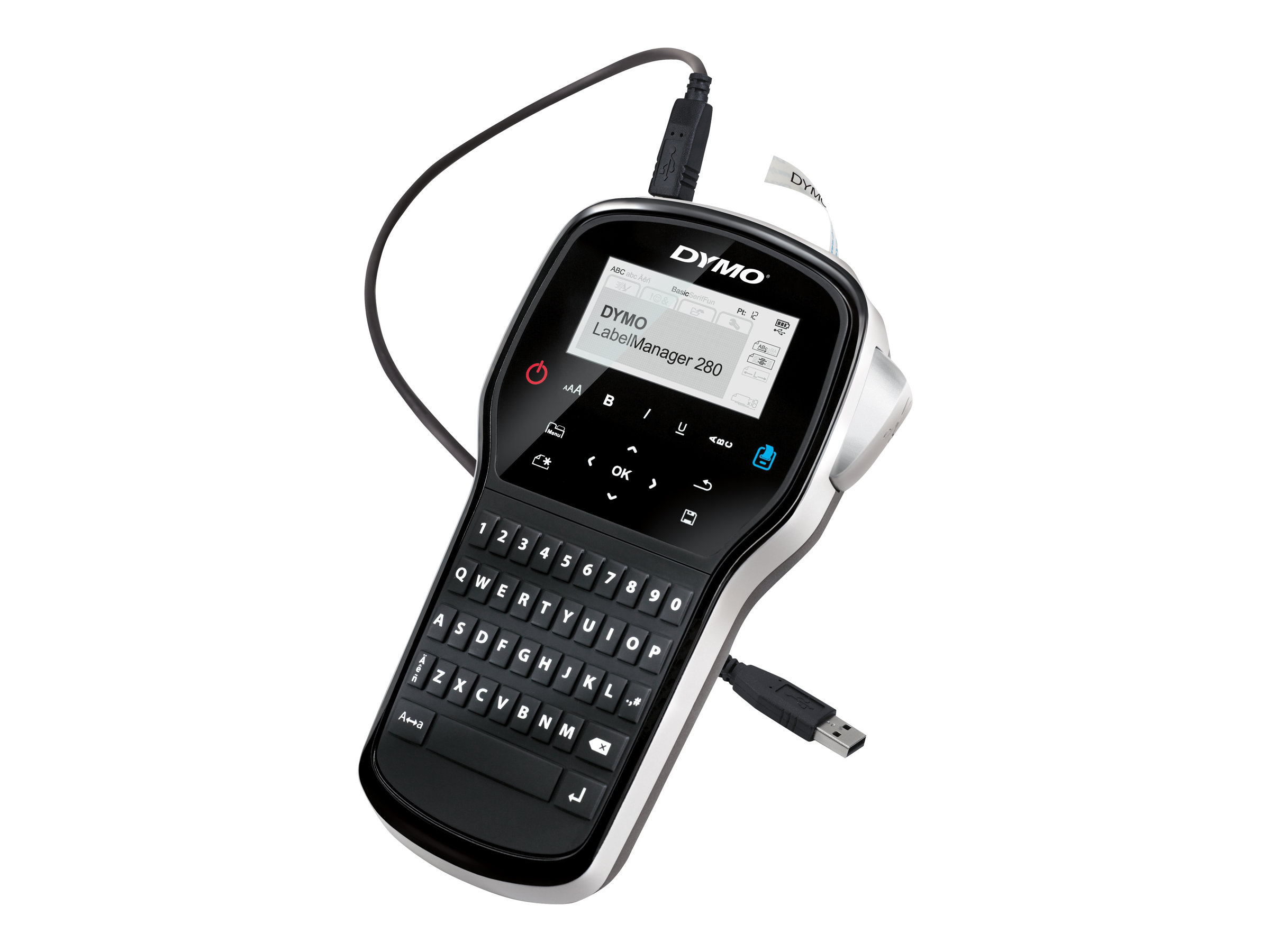 An image of DYMO LabelMANAGER 280 - labelmaker - B/W