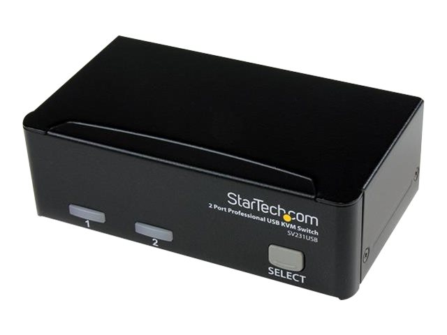 Image of StarTech.com 2 Port Professional USB KVM Switch Kit with Cables - KVM switch - 2 ports