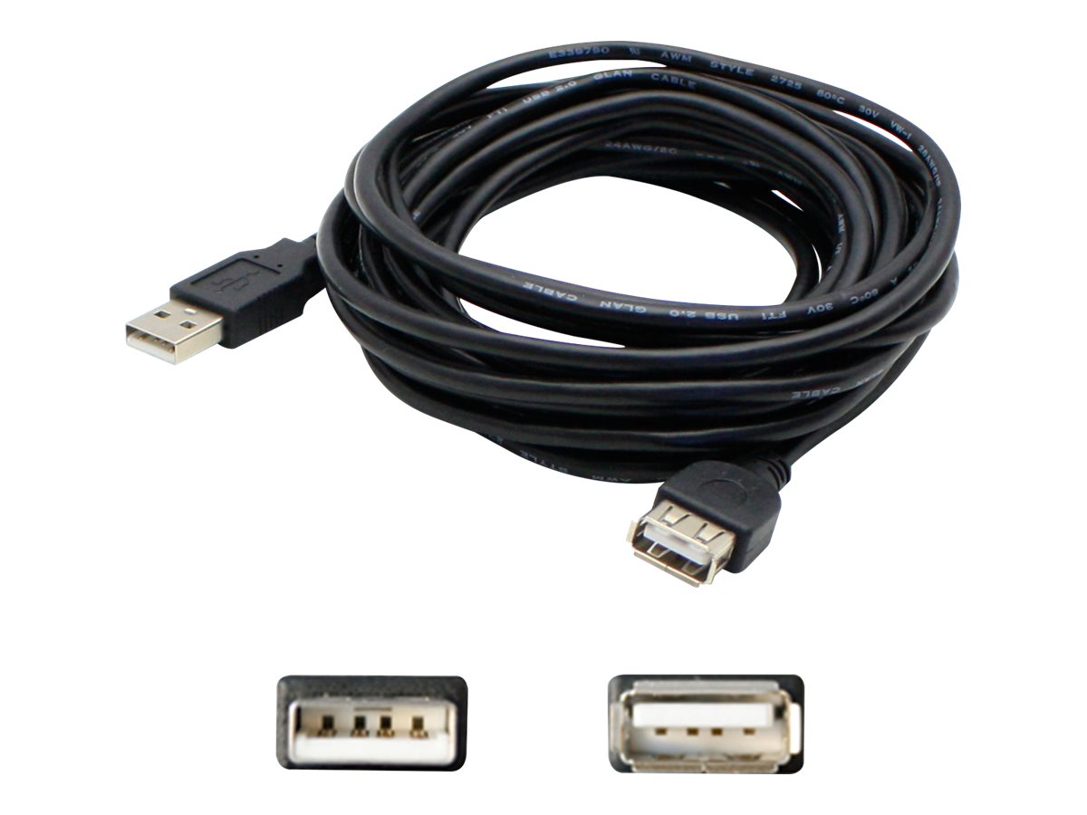 AddOn 5-pack 6.0ft USB 2.0 (A) to Extension Cable