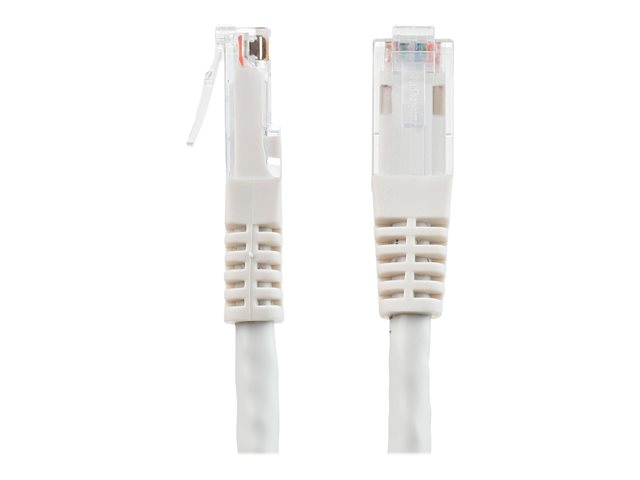 StarTech.com 8ft CAT6 Ethernet Cable, 10 Gigabit Molded RJ45 650MHz 100W PoE Patch Cord, CAT 6 10GbE UTP Network Cable with Strain Relief, White, Fluke Tested/Wiring is UL Certified/TIA - Category 6 - 24AWG (C6PATCH8WH)