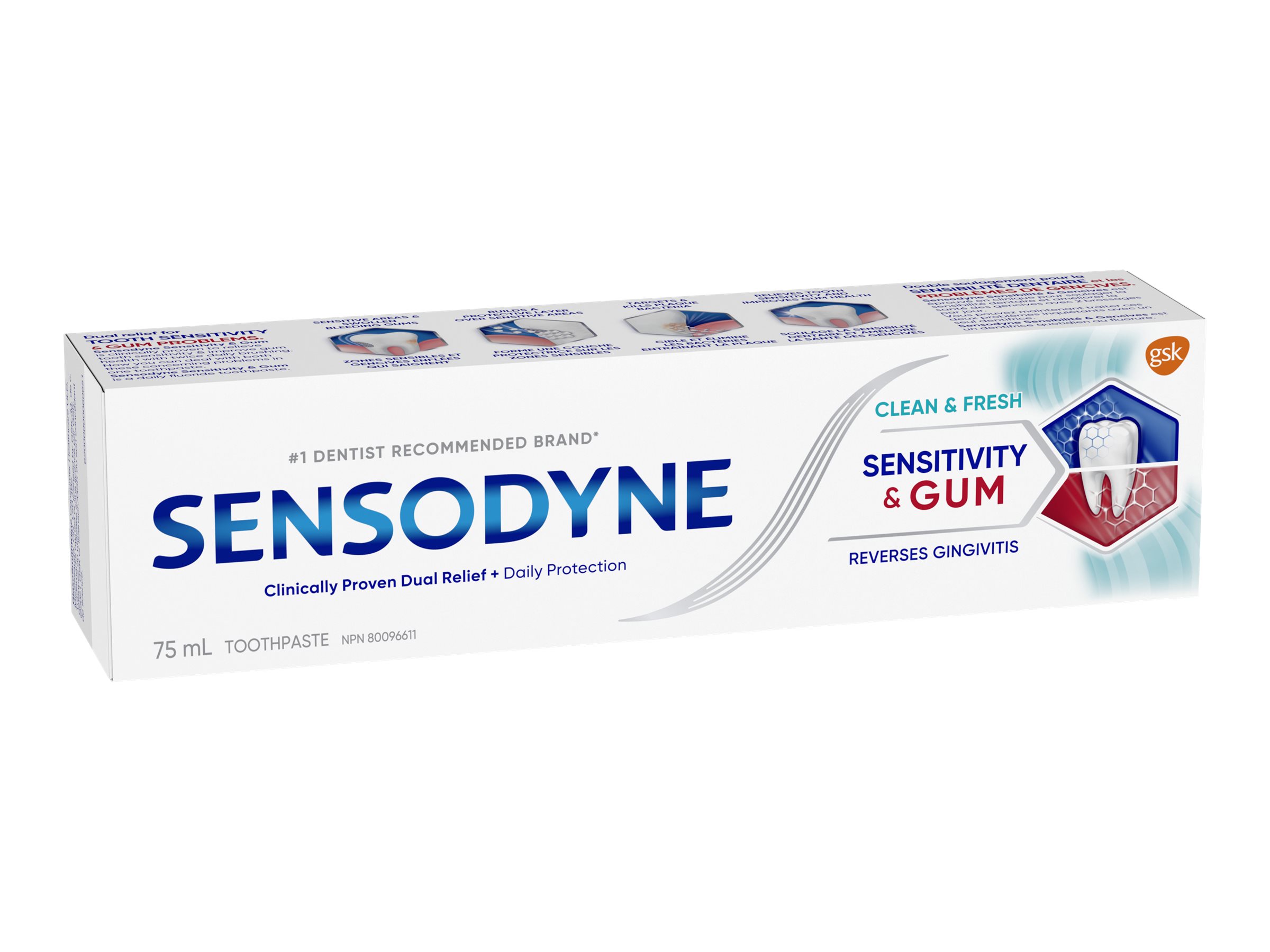 Sensodyne Sensitivity & Gum Clean & Fresh Toothpaste - 75ml