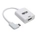 Tripp Lite Right-Angle USB C to HDMI 4K Adapter Cable USB-C M/F White 6in 5 Gbps
