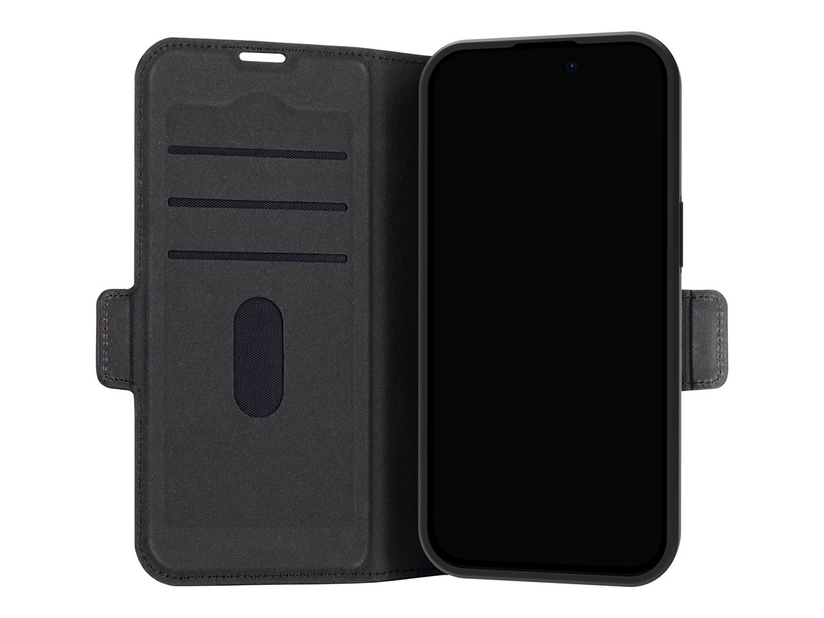 dbramante1928 Sustainable Bergen Folio Case Pro iPhone 15 BLACK - Enterprise Bulk Packaging