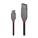 Lindy Black Line - Cble USB de type-C - 24 pin USB-C pour USB type A - 15 cm