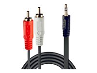 C ble audio Premium 2 x RCA (Cinch) m le vers jack 3,5mm m le, 3m