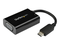 StarTech.com Adaptateur vidéo USB-C vers VGA avec USB Power Delivery - Convertisseur USB Type-C vers HD15 - M/F - 2048x1280 (CDP2VGAUCP)