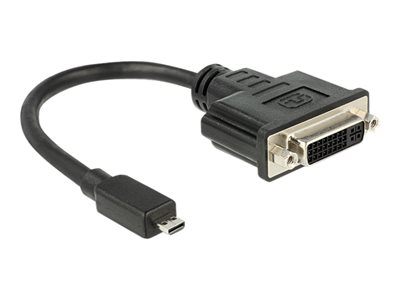 DELOCK HDMI Adapter micro D -> DVI(24+1) St/Bu schwarz