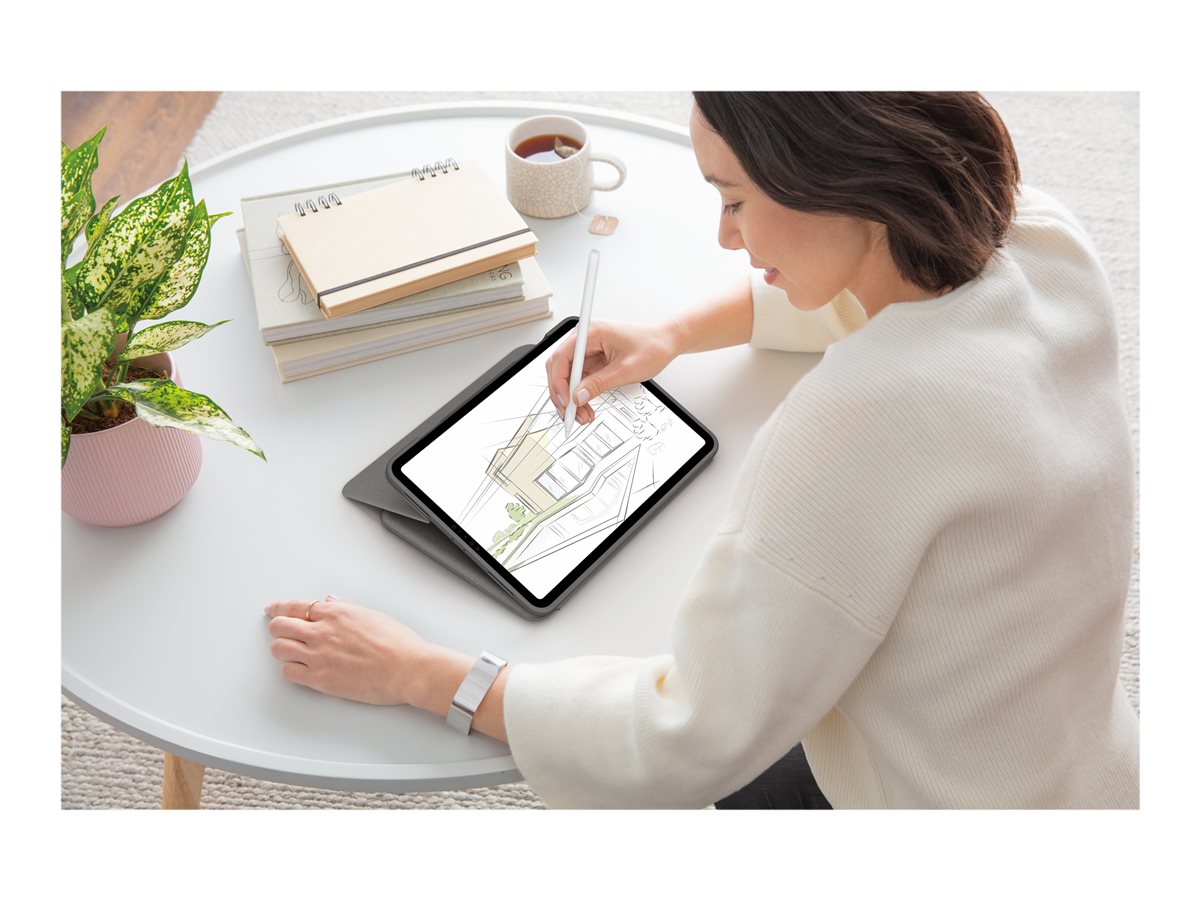 Logitech Folio Touch - klávesnice a pouzdro - s trackpad - AZERTY - francouzská - oxfordská šedá Vstupní zařízení – foto 7