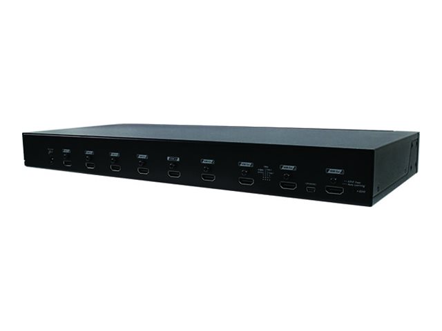 Rextron VKSM-6G108 video/audio splitter true 4K with easy scaling EDID and HDCP 8 Product shot Right-angle 79400