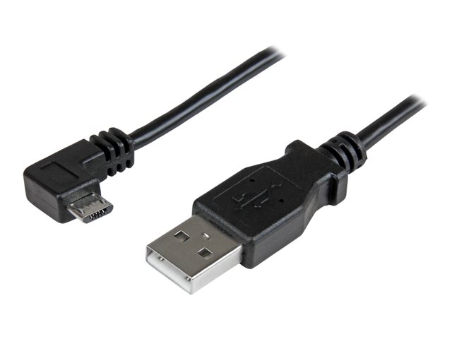 Image of StarTech.com Right Angle Micro USB Cable - 1 ft / 0.5m - 90 degree - USB Cord - USB Charger Cable - USB to Micro USB Cable (USBAUB50CMRA) - USB cable - Micro-USB Type B to USB - 50 cm