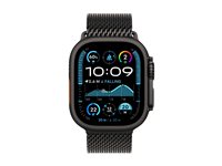 Apple Watch Ultra 2 - black titanium - smart watch with milanese loop - black - 64 GB