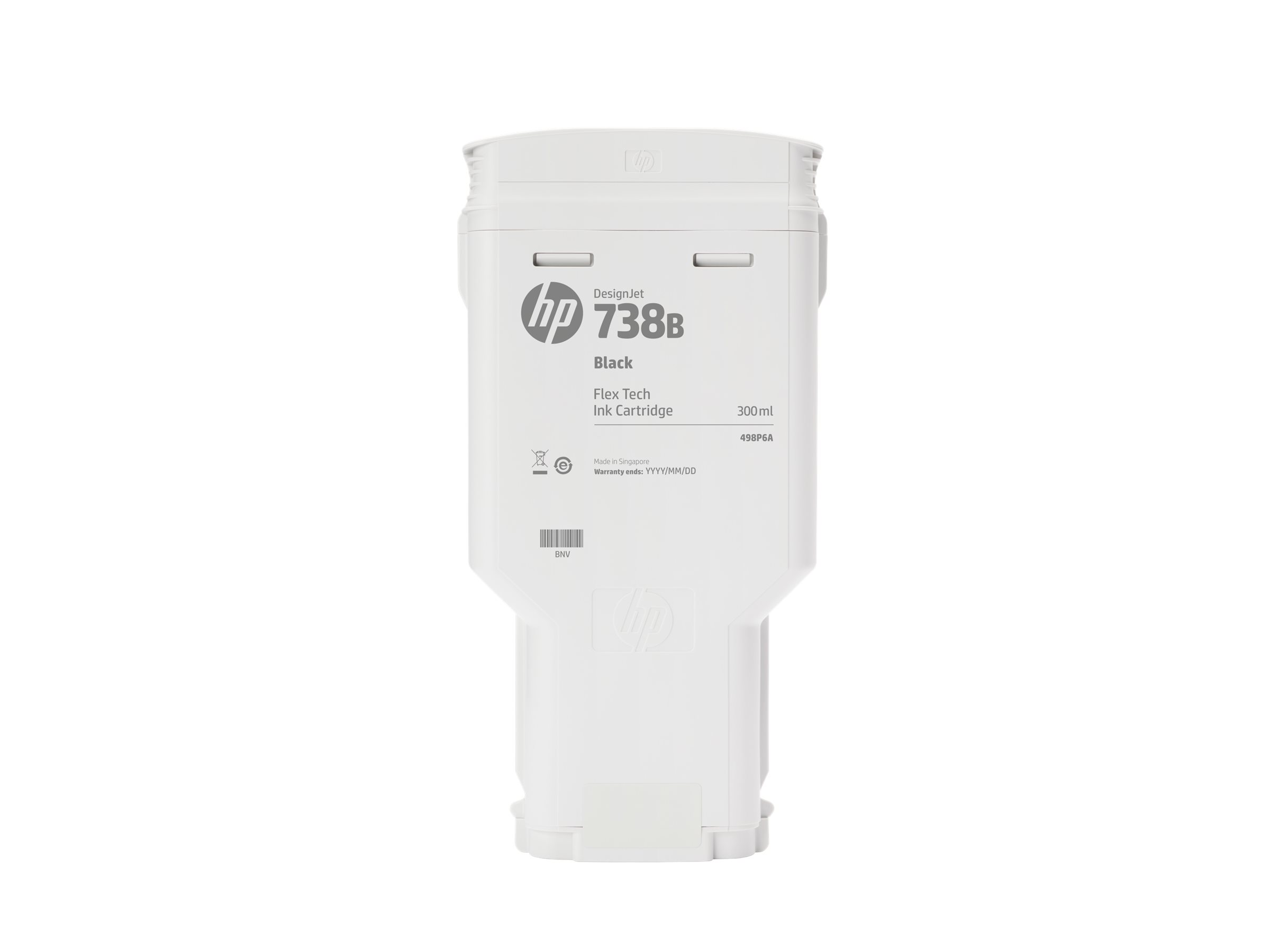 HP 738 yellow original DesignJet ink Product shot Front 79958