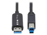 Eaton Tripp Lite Series USB 3.2 Gen 1 Plenum-Rated Fiber Active Optical Cable (AOC) - A/B M/M, Black, 30 m